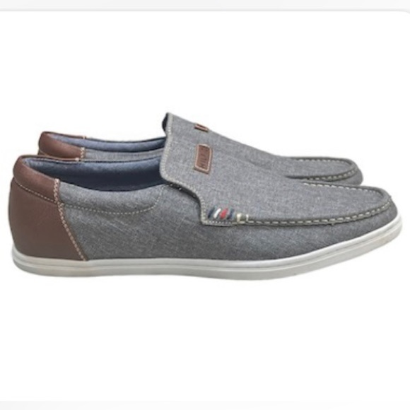 TOMMY HILFIGER Men’s 9 11 Gray Linen Stretch Carlid Round Toe Slip On Sneakers main image 10